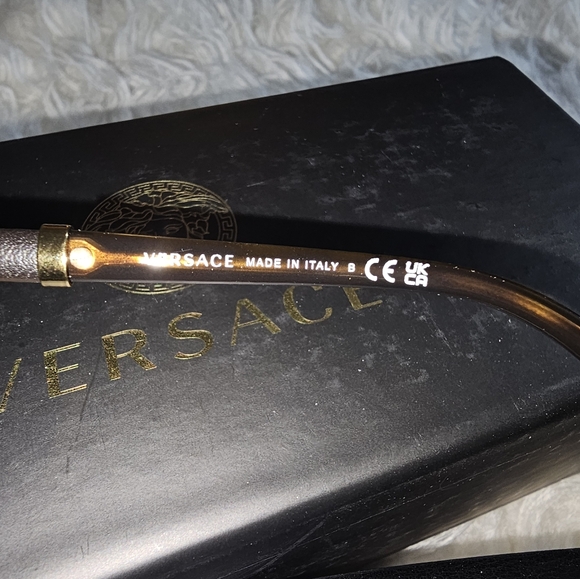 NWB Versace Havana Solid Cat Eye Sunglasses - Picture 10 of 11